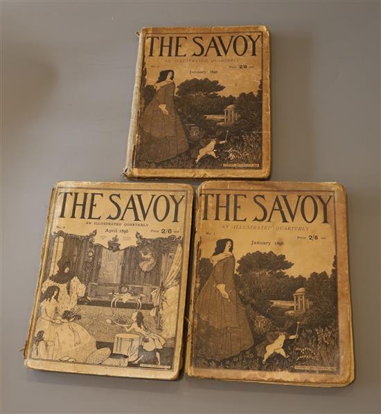 Beardsley, Aubrey (et al) - The Savoy, Two issues, No.1 - January 1896, one lacking spine, the other disbound, and No.2 - April 1896,